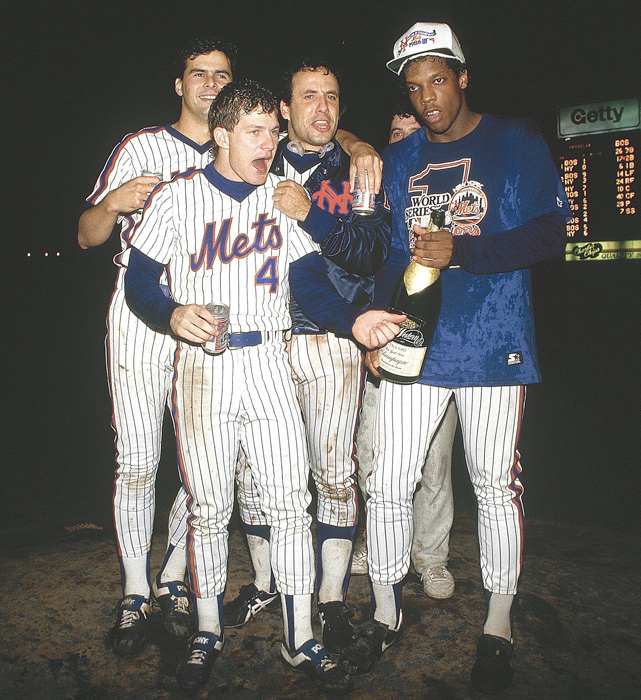 Lenny Dykstra, Rick Aguilera, Bob Ojeda and Dwight Gooden